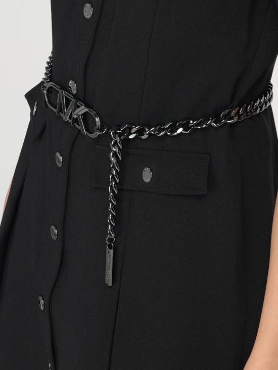 24FW 마이클 코어스 숏 원피스 MF482IZ3GZ 001 Black - MICHAEL KORS