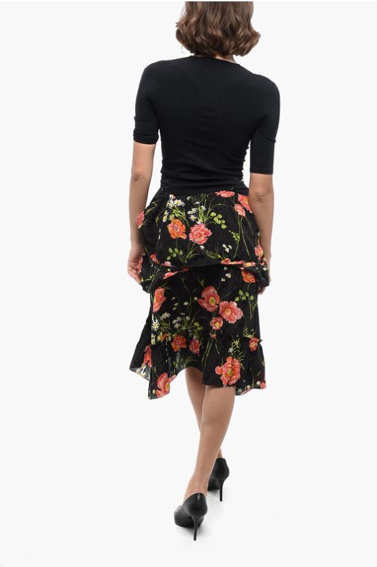  발렌시아가 미디 스커트 768983 TPL25 1076 Black - BALENCIAGA