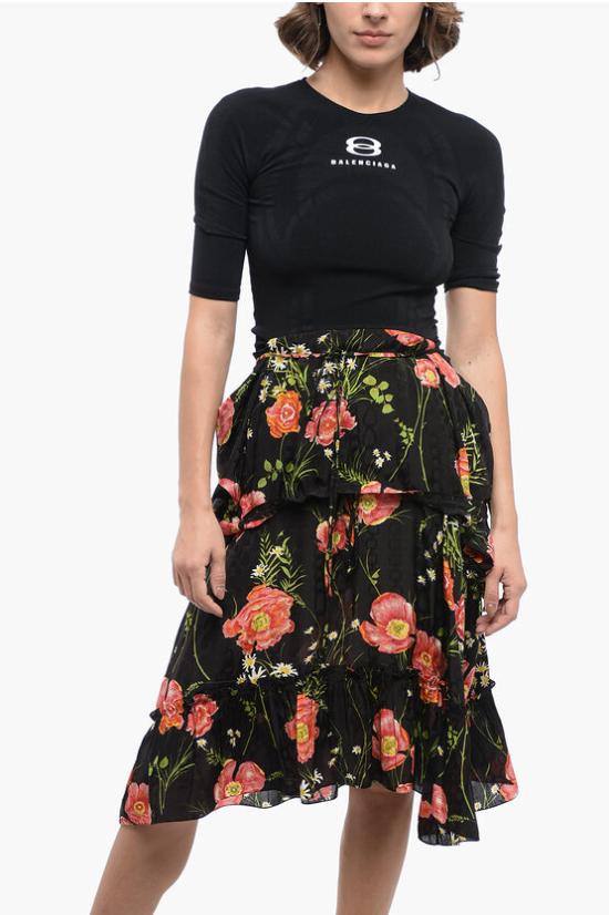  발렌시아가 미디 스커트 768983 TPL25 1076 Black - BALENCIAGA