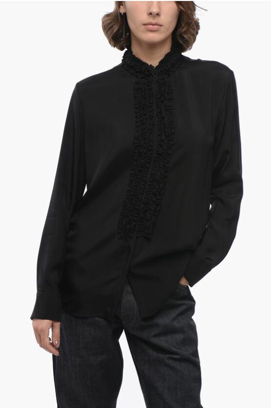  질샌더 블라우스 J01DL0107 J65052 001 Black