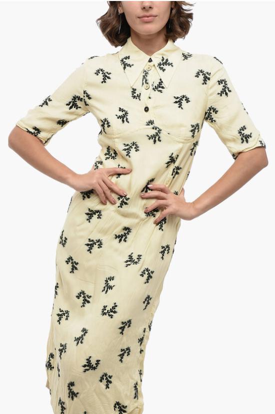  질샌더 미디 원피스 J02CT0131 J66282 293 Yellow - JIL SANDER