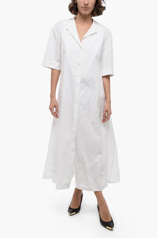  질샌더 미디 원피스 J02CT0153 J45002 100 White
