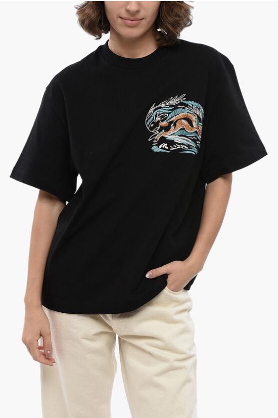  질샌더 반팔 티셔츠 J53GC0002 J20035 001 Black