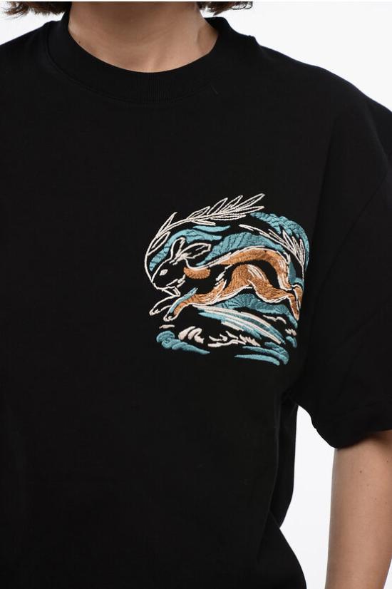  질샌더 반팔 티셔츠 J53GC0002 J20035 001 Black - JIL SANDER