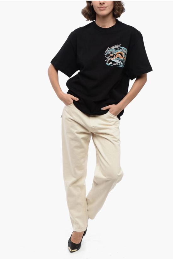  질샌더 반팔 티셔츠 J53GC0002 J20035 001 Black - JIL SANDER