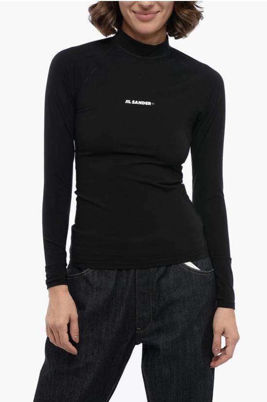  질샌더 긴팔 티셔츠 JPPS783520 WS478008 001 Black