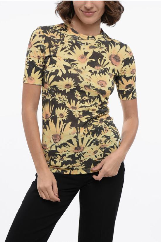  질샌더 긴팔 티셔츠 J40GC0109 J20029 773 Yellow