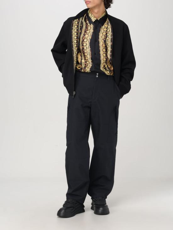 25FW 베르사체 스트레이트 팬츠 10162001A11314 1B000 Black - VERSACE