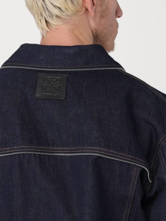 25FW 오프화이트 데님 자켓 OMYE092S24DEN001 4522 Blue - OFF WHITE