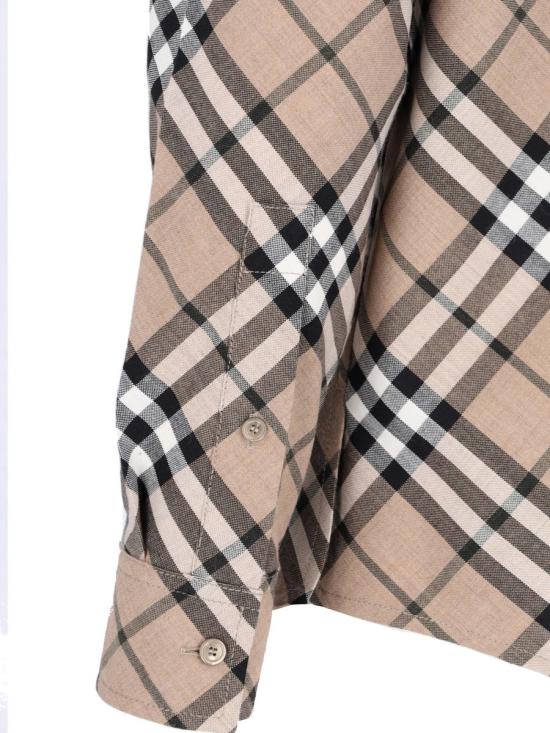 24FW 버버리 체크 울 블렌드 셔츠  8093314C1202 BROWN - BURBERRY