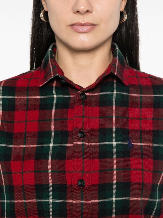 24FW 랄프 로렌 셔츠 211923863014 RED TAN - RALPH LAUREN