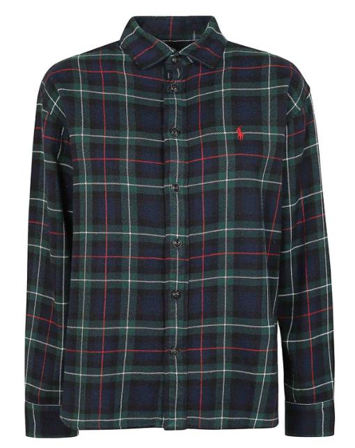 24FW 랄프 로렌 셔츠 211923863015 GREEN RED