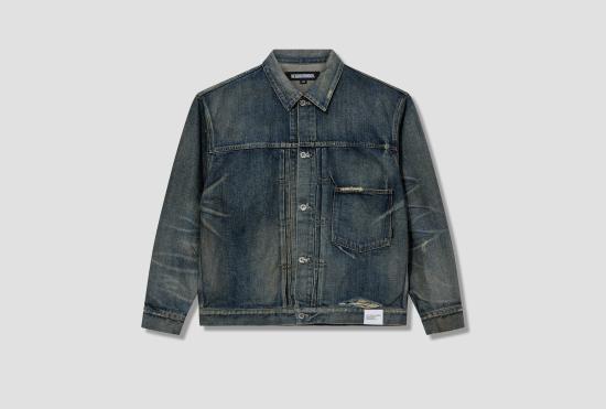 24FW 네이버후드 데님 자켓 SAVAGE DENIM TYPE-1 재킷 242XBNH-JKM01 블루