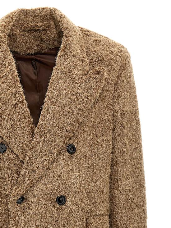  세퍼 / 남성 래리 더블 브레스티드 코트 MFW24LARRYHEAVYPINE BPG - SEFR