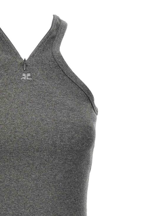 25FW 쿠레쥬 숏 원피스 324JRO452JS01659011 Grey - COURREGES