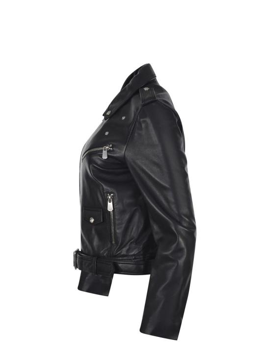 24FW 핑코 가죽 자켓 103897 A21LZ99 Black - PINKO