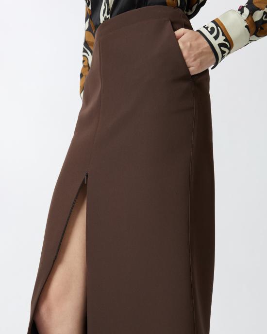  핑코 미디 스커트 104199A24J M11 Brown - PINKO