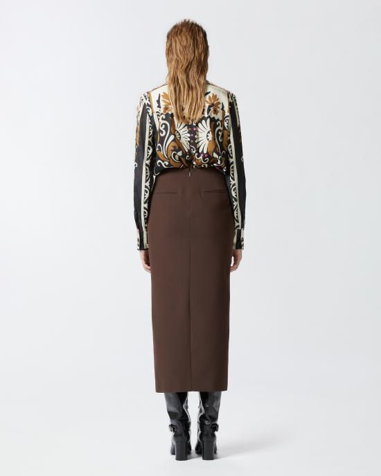  핑코 미디 스커트 104199A24J M11 Brown - PINKO