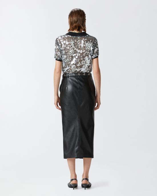  핑코 미디 스커트 1041457105 Z99 Black - PINKO