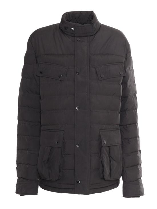 24FW 바버 숏패딩 242MMQU1827 BK11 228373 Black