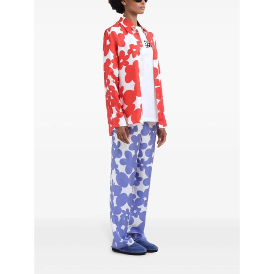 25SS 마르니 팬츠 UTSG26 PAMA0516S0 DIB26 PURPLE WHITE - MARNI