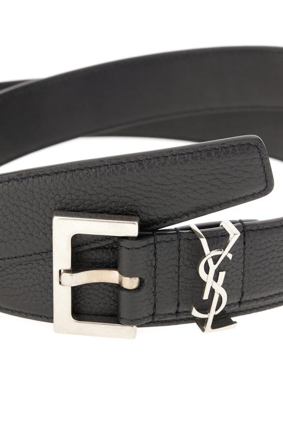 26SS 생로랑 모노그램 벨트 634440DTI0E 1000 Black - SAINT LAURENT