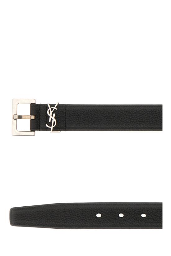 26SS 생로랑 모노그램 벨트 634440DTI0E 1000 Black - SAINT LAURENT
