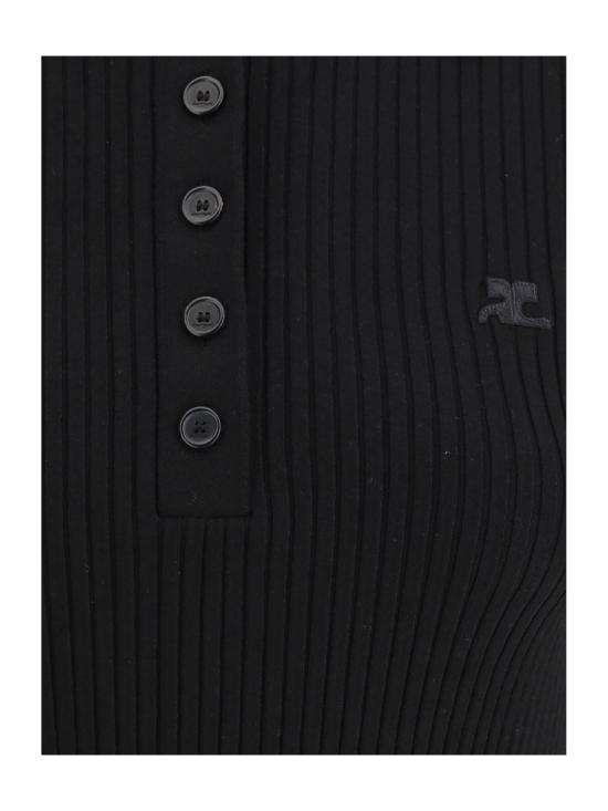 25FW 쿠레쥬 폴로 티셔츠 VESMPO029FI0001 9999 BLACK - COURREGES