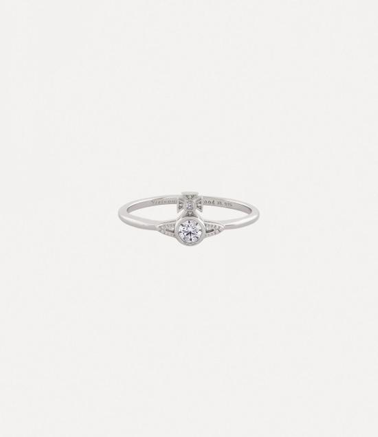 25FW 비비안웨스트우드 런던 ORB 반지 6404010001P102SM PLATINUM WHITE CZ DOM