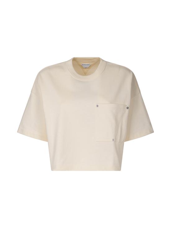  보테가베네타 반팔 티셔츠 777597 VKLZ0 9071 CHALK - BOTTEGA VENETA