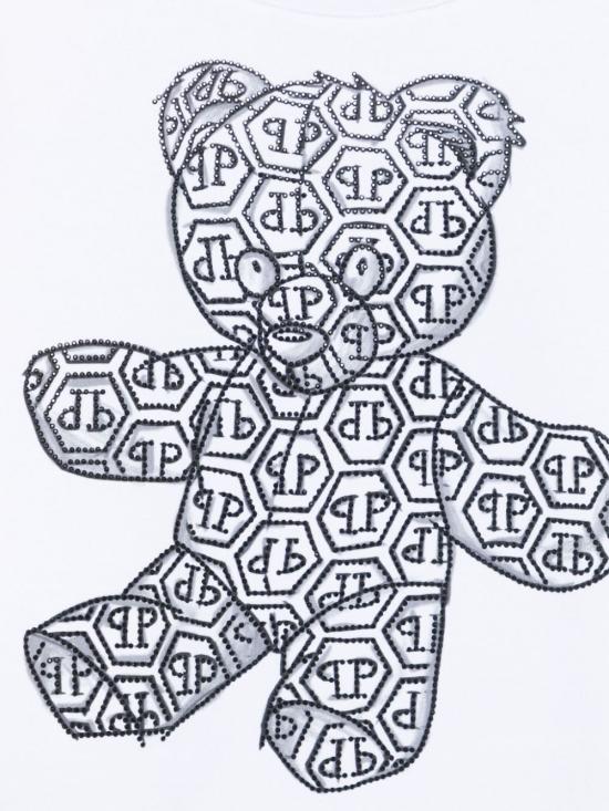 24FW [키즈] 필립 플레인 트레이닝 상의 GJO0158PJO002N 01 WHITE - PHILIPP PLEIN