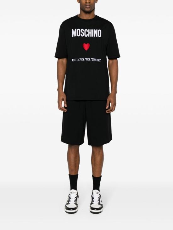  모스키노 반팔 티셔츠 0714 0241J1555 FANTASIA NERO - MOSCHINO