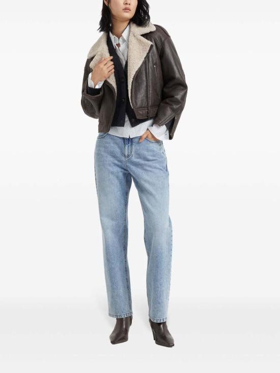  브루넬로 쿠치넬리 스트레이트 팬츠 MA095P5948C8926 Light Blue - BRUNELLO CUCINELLI