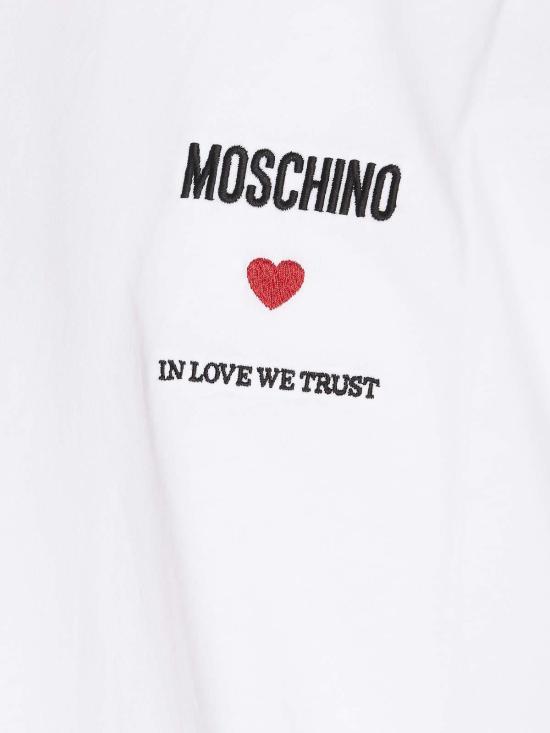  모스키노 반팔 티셔츠 072002411001 White - MOSCHINO
