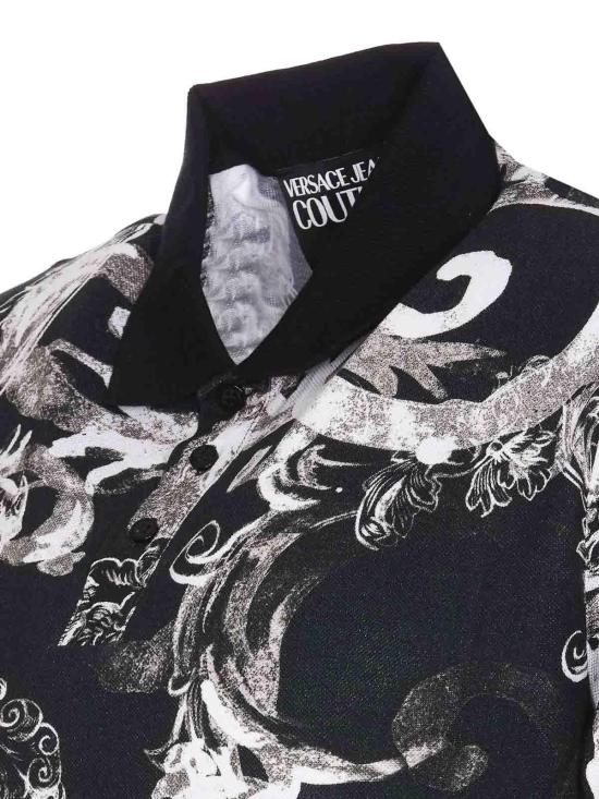 24FW 베르사체 폴로 티셔츠 76GAG6S0JS286899 Black - VERSACE