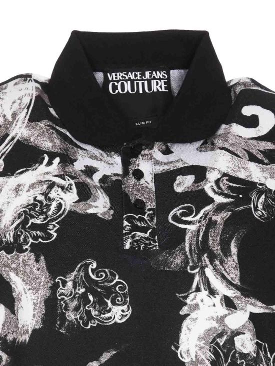 24FW 베르사체 폴로 티셔츠 76GAG6S0JS286899 Black - VERSACE