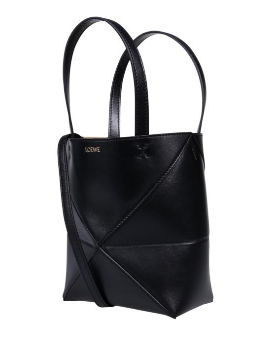 26SS 로에베 샤이니 카프스킨 미니 퍼즐 폴드 토트백   A657V25X011100 BLACK DOM - LOEWE