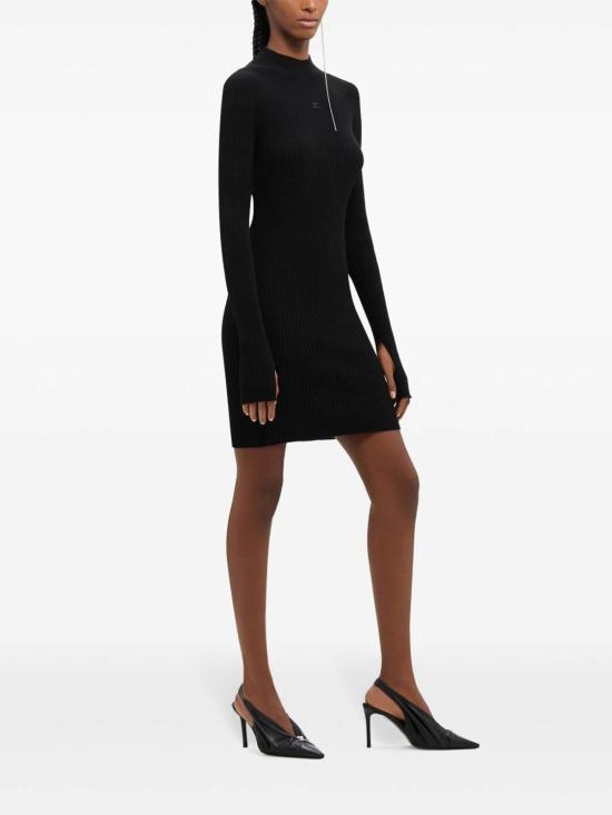  쿠레쥬 미디 원피스 324MRO466FI00499999 Black - COURREGES