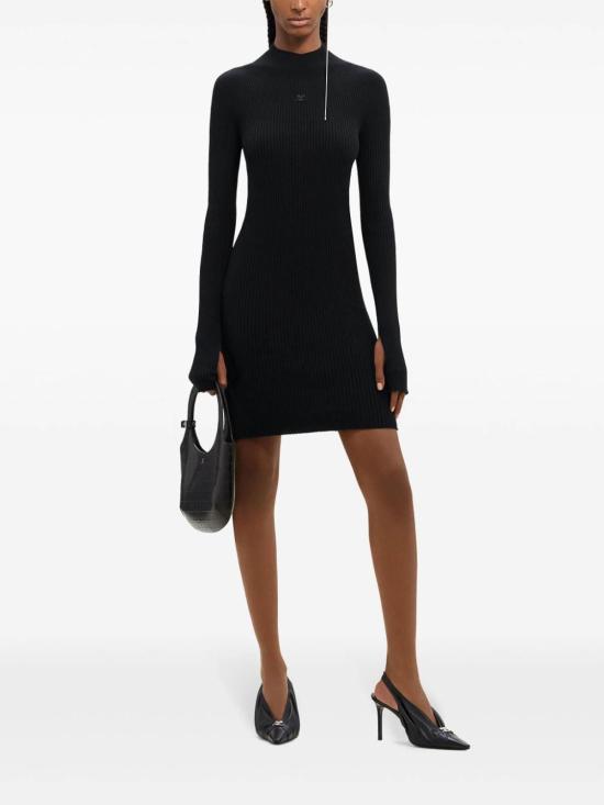  쿠레쥬 미디 원피스 324MRO466FI00499999 Black - COURREGES