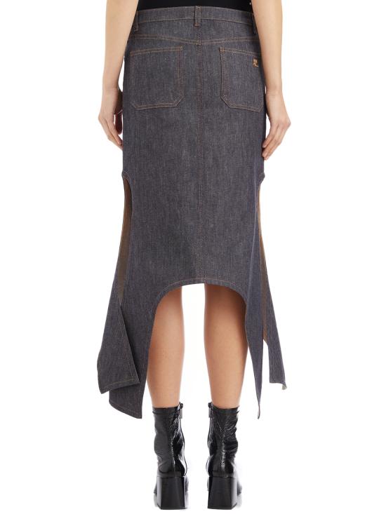 24FW 쿠레쥬 데님 스커트 I424DJU206DE00359011 Grey - COURREGES