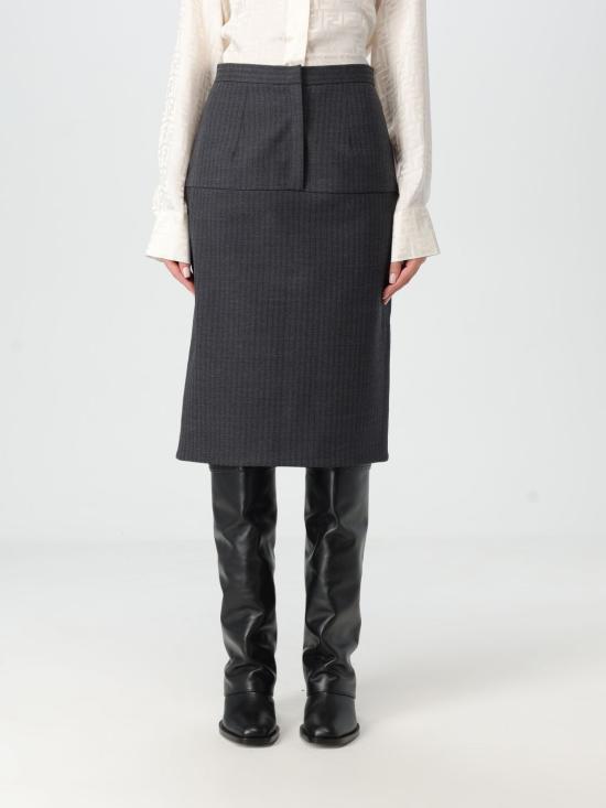 24FW 펜디 미디 스커트 FQ7590ASZ3 F0TY6 Grey