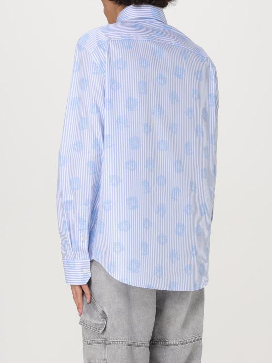  베르사체 긴팔 셔츠 10162101A11390 5UB80 Gnawed Blue - VERSACE