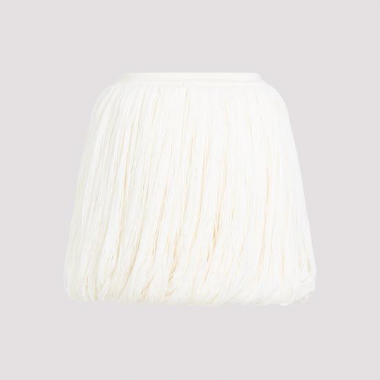 25SS 알라이아 숏 스커트 AA9J22376M902 020 BLANC CASSE WHITE - ALAIA