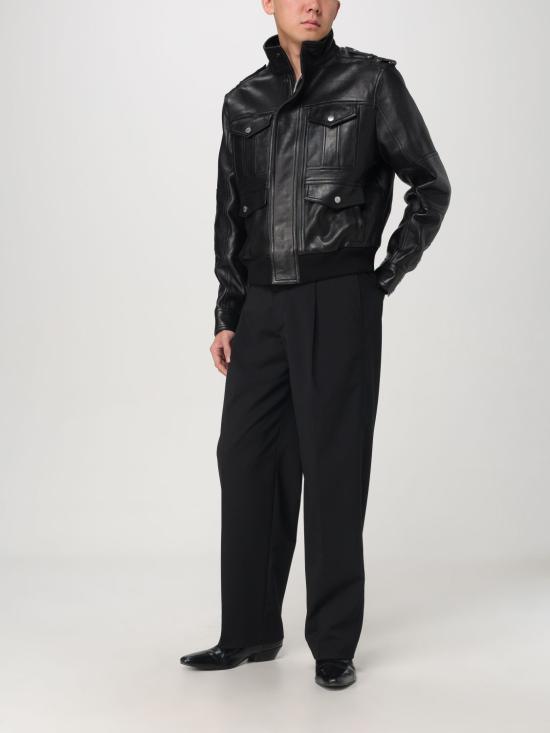  발망 가죽 자켓 DH1TE131LC62 0PA Black - BALMAIN