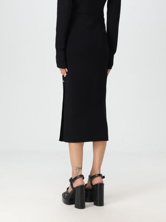 24FW 베르사체 미디 스커트 77HAEMB1CM61H 899 Black - VERSACE