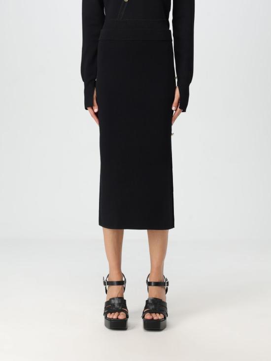 24FW 베르사체 미디 스커트 77HAEMB1CM61H 899 Black
