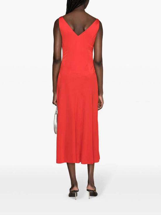  랑방 미디 원피스 RWDR00074893P24340 Red - LANVIN