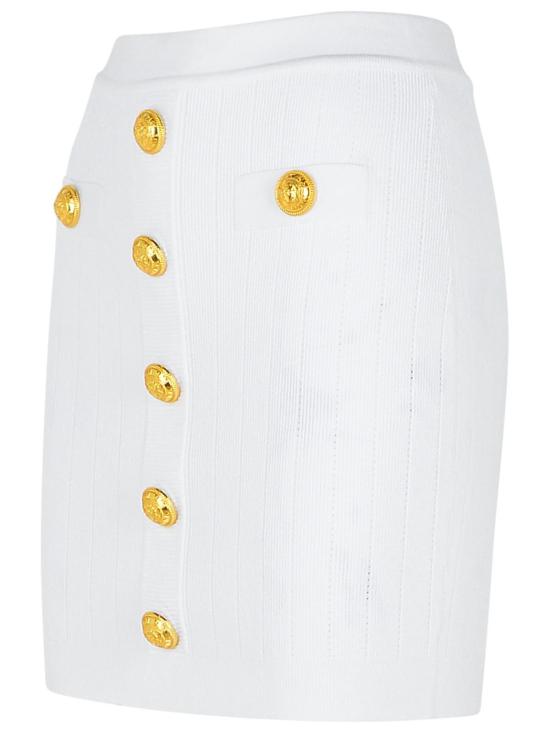 24FW 발망 숏 스커트 EF1LB290KB070FA White - BALMAIN