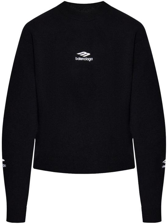 25SS 발렌시아가 스웨터 807779 T1701 1000 BLACK - BALENCIAGA