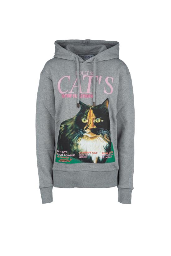 24FW JW앤더슨 후드 티셔츠 JW0203PG0771 945 MID GREY MELANGE